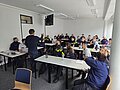 Internationaler Austausch Ein voll besetzer Kursraum am Studienort Aachen.